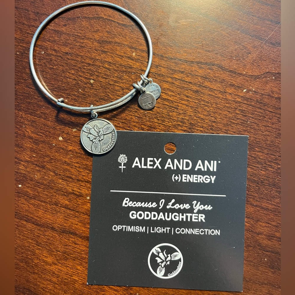 Alex and Ani silver goddaughter bracelet